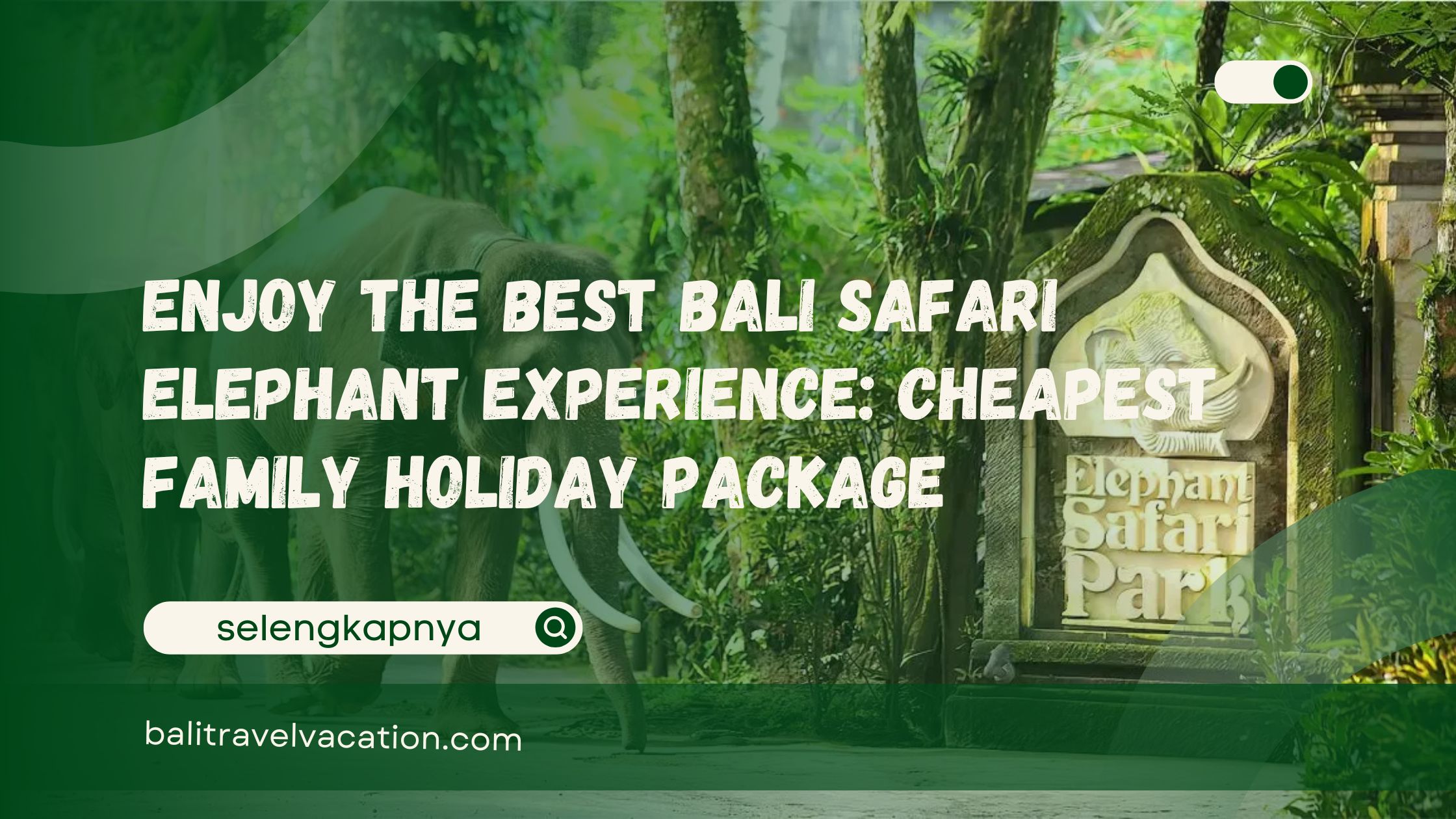 Enjoy the Best Bali Safari Elephant Experience Cheapest Family Holiday Package